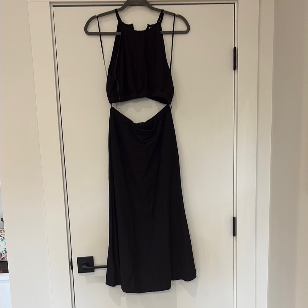 Elegant Black Halter Dress